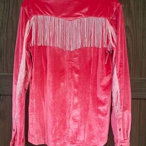 Women's Pink Fringe Ranch Dress’N shirt